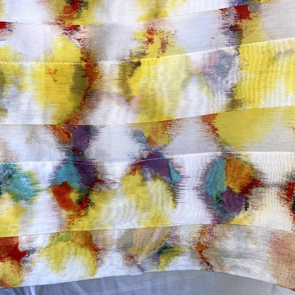 Ann Taylor Silk Blend Watercolor Tiered Skirt Size 4 - Picture 3 of 6